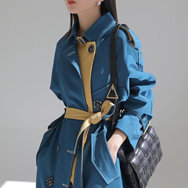 women's trench coats british style midi long slim women windbreaker casual double breasted witn sashes 2021 spring autumn female coat, Tan;black
women's trench coats british style midi long slim women windbreaker casual double breasted witn sashes 2021 spring autumn female coat, Tan;black