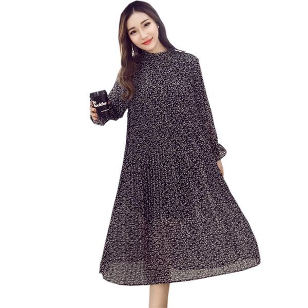 casual dresses chiffon loose long dress 2021 spring summer floral print ladies elegant party female sleeve vestidos re0500, Black;gray
casual dresses chiffon loose long dress 2021 spring summer floral print ladies elegant party female sleeve vestidos re0500, Black;gray