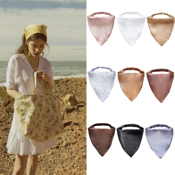 solid color triangle bandana hairband elastic hair band women satin solid bandage headband turban girls hair accessories, Silver
solid color triangle bandana hairband elastic hair band women satin solid bandage headband turban girls hair accessories, Silver