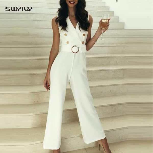 women's jumpsuits & rompers swyivy jumpsuit sleeveless suit belt overalls straight womens long woman pants, Black;white
women's jumpsuits & rompers swyivy jumpsuit sleeveless suit belt overalls straight womens long woman pants, Black;white