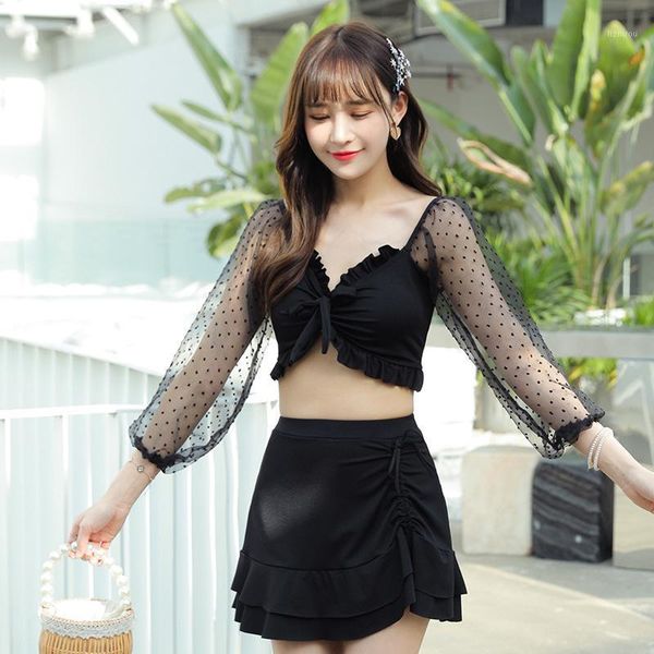 swimsuit female winter spring covered belly fission two slip type swim suit women's swimwear, White;black
swimsuit female winter spring covered belly fission two slip type swim suit women's swimwear, White;black