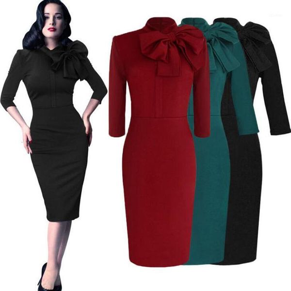 casual dresses plus size womens elegant dress vintage pinup retro rockabilly 3/4 sleeve bow party work sheath bodycon wiggle pencil, Black;gray
casual dresses plus size womens elegant dress vintage pinup retro rockabilly 3/4 sleeve bow party work sheath bodycon wiggle pencil, Black;gray