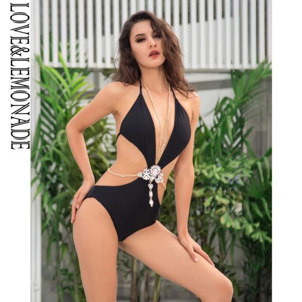 love & lemonade black cut out rhinestone metal chain decoration beach swinsuit lm1181
love & lemonade black cut out rhinestone metal chain decoration beach swinsuit lm1181
