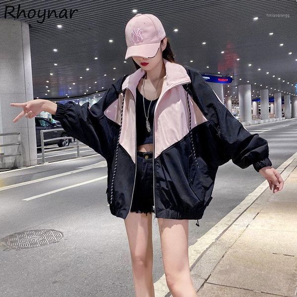 women's jackets women fashion spring outwear loose patchwork ins zipper leisure streetwear workout sun-proof casual coats harajuku, Black;brown
women's jackets women fashion spring outwear loose patchwork ins zipper leisure streetwear workout sun-proof casual coats harajuku, Black;brown