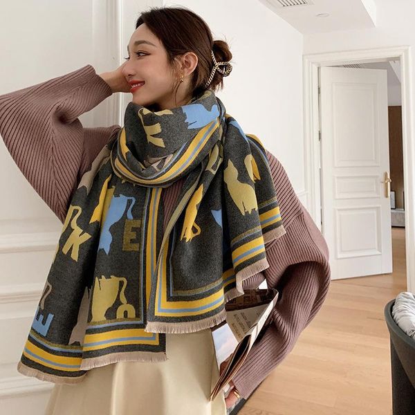 scarves 2021 neckerchief winter cat print cashmere scarf women shawls and wrap hijab thick blanket ladies long pashmina bufanda echarpe, Blue;gray
scarves 2021 neckerchief winter cat print cashmere scarf women shawls and wrap hijab thick blanket ladies long pashmina bufanda echarpe, Blue;gray