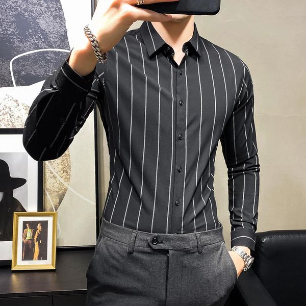 coreano magro new ajuste listrado camisas para roupas masculinas 2021 simples negcio manga longa escritrio blusa homme formal wear rz0g, Black;brown
coreano magro new ajuste listrado camisas para roupas masculinas 2021 simples negcio manga longa escritrio blusa homme formal wear rz0g, Black;brown