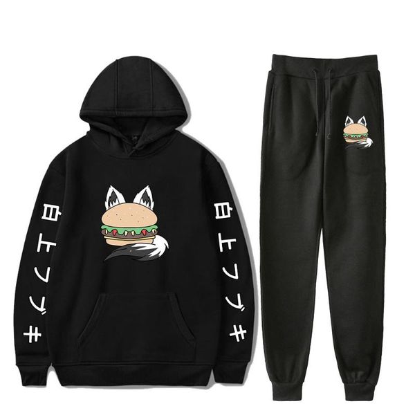 men's hoodies & sweatshirts shirakami fubuki two piece set women/men long sleeve hoodies+long pants fashion kawaii hoodie japan clothes, Black
men's hoodies & sweatshirts shirakami fubuki two piece set women/men long sleeve hoodies+long pants fashion kawaii hoodie japan clothes, Black