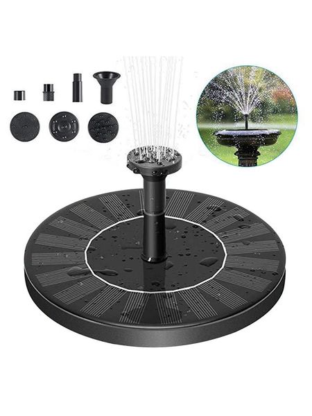 solar fountain pump round bird bath fountain water pump kit for pond pool garden run in 3 seconds oxygen circulating water decor