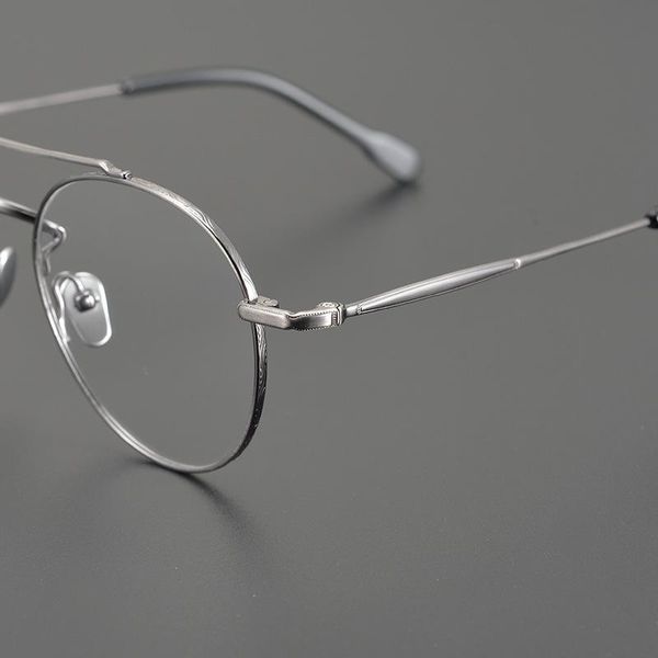 fashion sunglasses frames japanese handmade glasses frame retro men women pure titanium double beam round ultra light can be matched myopia, Black
fashion sunglasses frames japanese handmade glasses frame retro men women pure titanium double beam round ultra light can be matched myopia, Black