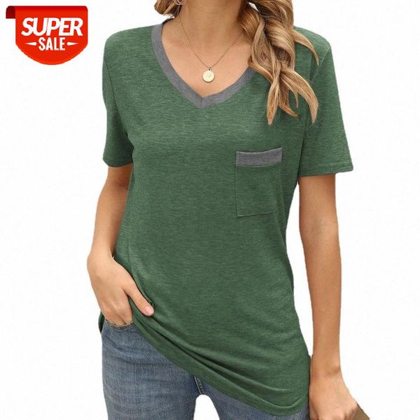 2021 summer women's loose t-shirts v neck pocket short sleeve dovetail patchwork tee streetwear wdc6674 #n11s, White
2021 summer women's loose t-shirts v neck pocket short sleeve dovetail patchwork tee streetwear wdc6674 #n11s, White