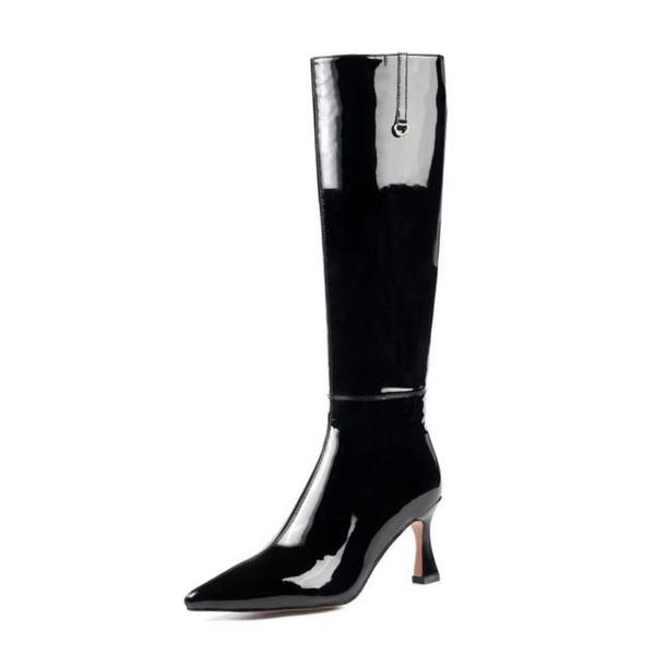 new knee high boots women real leather strange heel women high heel boots fashion winter shoes women size 34-39, Black
new knee high boots women real leather strange heel women high heel boots fashion winter shoes women size 34-39, Black