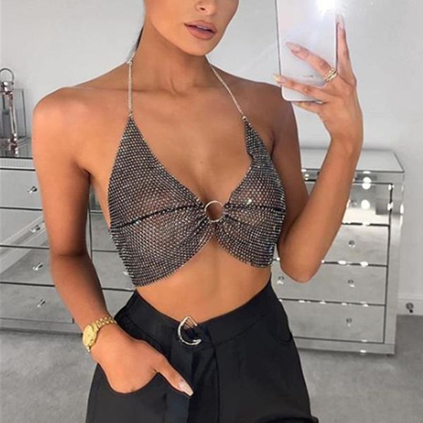 women's tanks & camis bustier metal club crop hollow out crystal diamond beading party halter women black white backless tank
women's tanks & camis bustier metal club crop hollow out crystal diamond beading party halter women black white backless tank