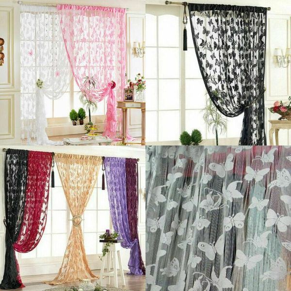 curtain & drapes 2021 window solid color butterfly lace door room drape panel voile tulle sheer valance home decor
curtain & drapes 2021 window solid color butterfly lace door room drape panel voile tulle sheer valance home decor