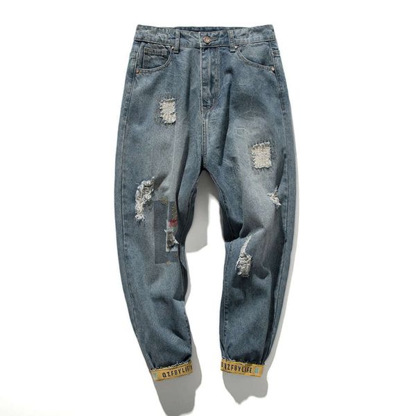 harlem jeans summer loose large fashion brand used men's quarter pants, Blue
harlem jeans summer loose large fashion brand used men's quarter pants, Blue