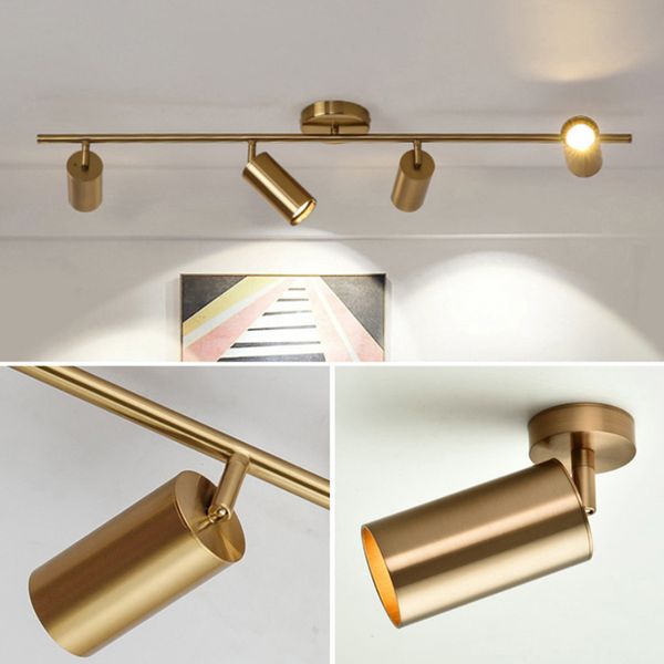 

nordic gold surface lamp living dining room downlight shopping mall clothing store corridor ceiling track light