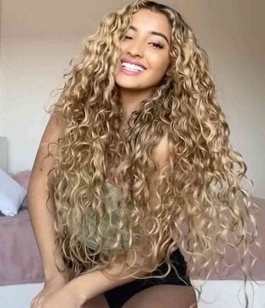 wig women's lace long curly hair with gradually changing color small headgear, Black;brown
wig women's lace long curly hair with gradually changing color small headgear, Black;brown