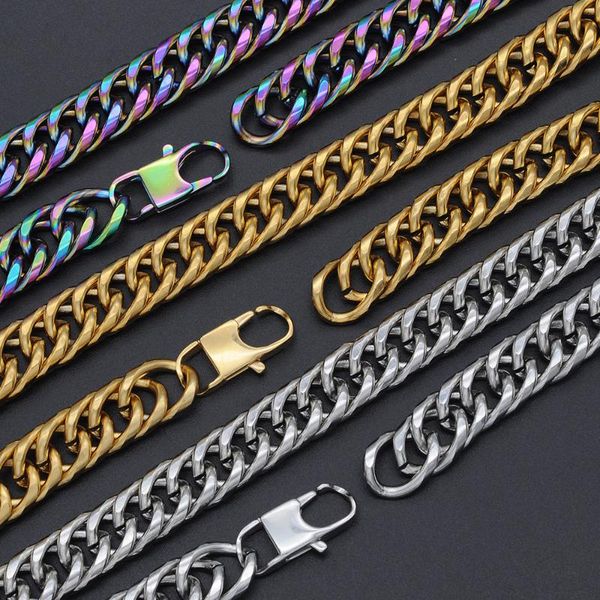 chains 12mm punk stainless steel necklace for men women curb cuban link chain chokers vintage black gold tone metal party jewelry gift, Silver
chains 12mm punk stainless steel necklace for men women curb cuban link chain chokers vintage black gold tone metal party jewelry gift, Silver