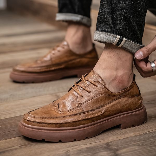 dress shoes men casual leather martins lace up flats male british style footwear spring autumn botas oxfords men 94x1, Black
dress shoes men casual leather martins lace up flats male british style footwear spring autumn botas oxfords men 94x1, Black