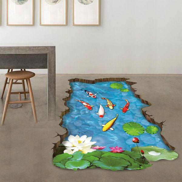 wall stickers creative fish pond 3d floor lotus leaf flower art room decoration romantic decals waterproof
wall stickers creative fish pond 3d floor lotus leaf flower art room decoration romantic decals waterproof