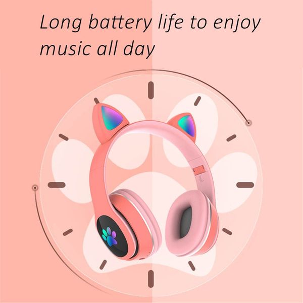 shoumi bluetooth headphone flash light cute cat helmet phone hd mic wireless headset led kid girl stereo noise reduce music gift
shoumi bluetooth headphone flash light cute cat helmet phone hd mic wireless headset led kid girl stereo noise reduce music gift