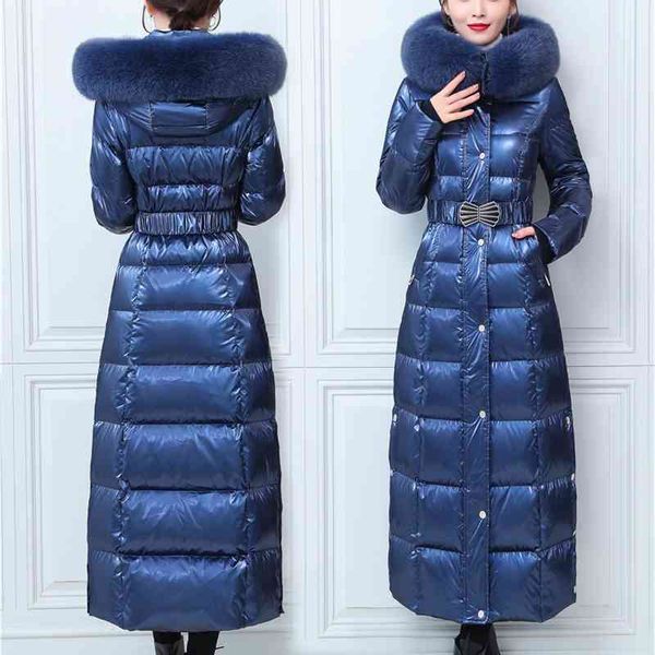 2021 new high-end bright face wash down jacket women's super long knee thickened belt northeast extra thick white duck winter, Black
2021 new high-end bright face wash down jacket women's super long knee thickened belt northeast extra thick white duck winter, Black