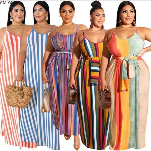 plus size xl 5xl womens camis summer fashion striped print sashes long maxi dress bodycon night beach casual dresses vestidos, White
plus size xl 5xl womens camis summer fashion striped print sashes long maxi dress bodycon night beach casual dresses vestidos, White