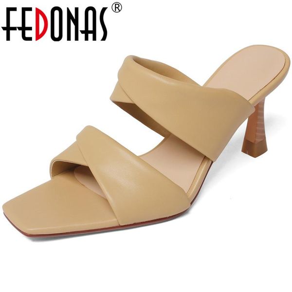 sandals fedonas shoes woman heels 2021 fashion women genuine leather high slippers summer est party, Black
sandals fedonas shoes woman heels 2021 fashion women genuine leather high slippers summer est party, Black