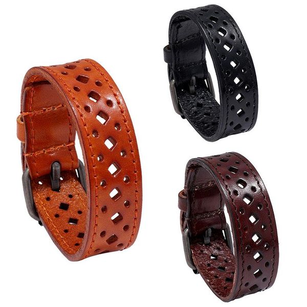 tennis classic handcraft dots square hollow out belt buff bracelets women men genuine leather bangles adjustable casual wristband gifts, Golden;silver
tennis classic handcraft dots square hollow out belt buff bracelets women men genuine leather bangles adjustable casual wristband gifts, Golden;silver
