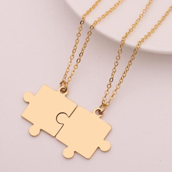 pendant necklaces one pair puzzle splicing necklace for women couple lover's valentine's day memorial gifts fashion friend jewelry, Silver
pendant necklaces one pair puzzle splicing necklace for women couple lover's valentine's day memorial gifts fashion friend jewelry, Silver