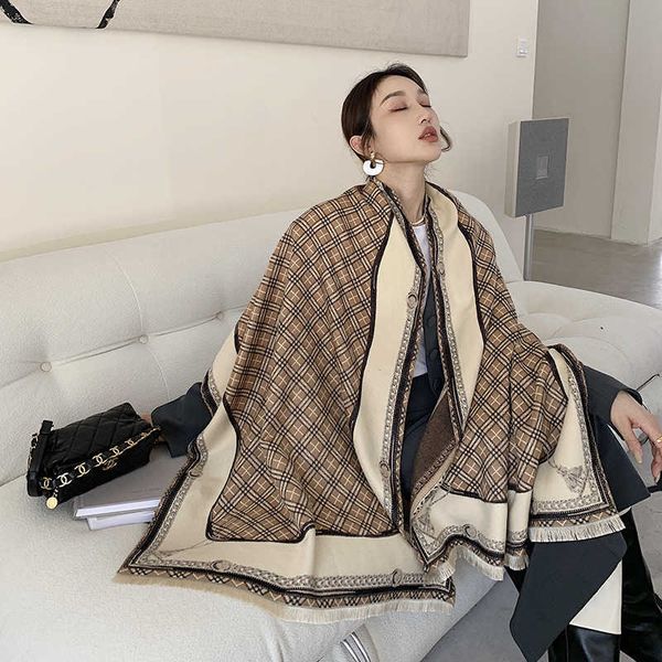 autumn and winter brown imitation cashmere warm busins leisure thin scarf women's high-end office shawl, Blue;gray
autumn and winter brown imitation cashmere warm busins leisure thin scarf women's high-end office shawl, Blue;gray