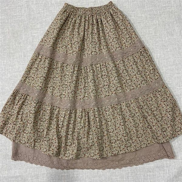 skirts fairynatural japanese cotton linen for ladies 2021 spring autumn floral print mori girl elastic waist patchwork, Black
skirts fairynatural japanese cotton linen for ladies 2021 spring autumn floral print mori girl elastic waist patchwork, Black