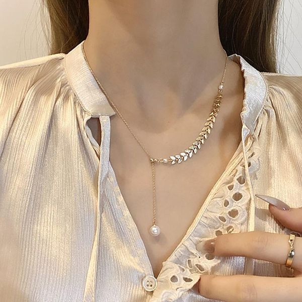 Chains Selling Fashion Jewelry Sexy Ear Of Wheat Short Necklace Adjustable Elegant Pearl Ball Party Suitable For Women, Silver
Chains Selling Fashion Jewelry Sexy Ear Of Wheat Short Necklace Adjustable Elegant Pearl Ball Party Suitable For Women, Silver