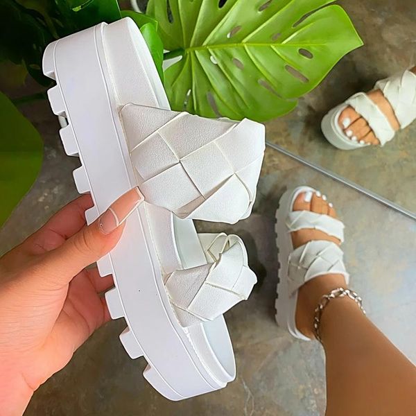 summer weaving platform thick heel women slippers wedges height increasing solid ladies slides outdoor beach sandals female 2021, Black
summer weaving platform thick heel women slippers wedges height increasing solid ladies slides outdoor beach sandals female 2021, Black