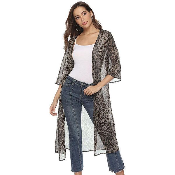 leopard print long cardigan chiffon sunscreen haut femme elegant blusas feminina bluzka damska dames shirt women blouse, White
leopard print long cardigan chiffon sunscreen haut femme elegant blusas feminina bluzka damska dames shirt women blouse, White
