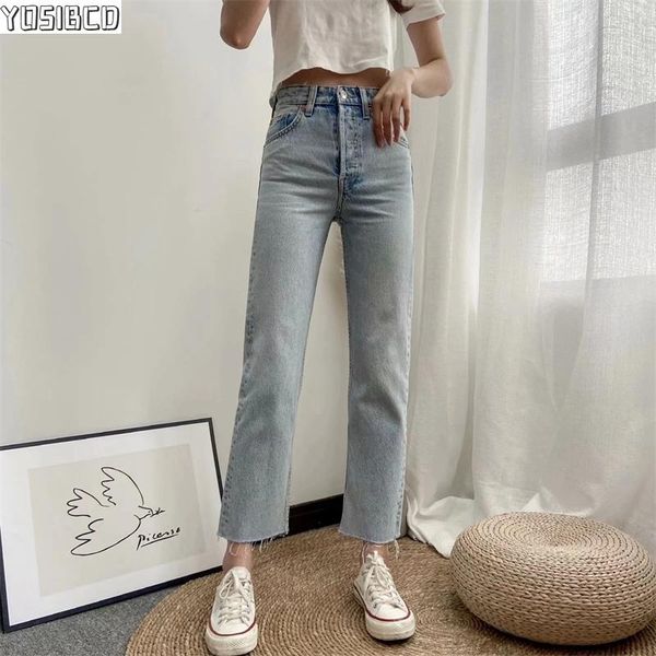 yosibcd women 2021 chic fashion high waist straight jeans vintage buttons pockets denim pants female ankle trousers jean, Blue
yosibcd women 2021 chic fashion high waist straight jeans vintage buttons pockets denim pants female ankle trousers jean, Blue