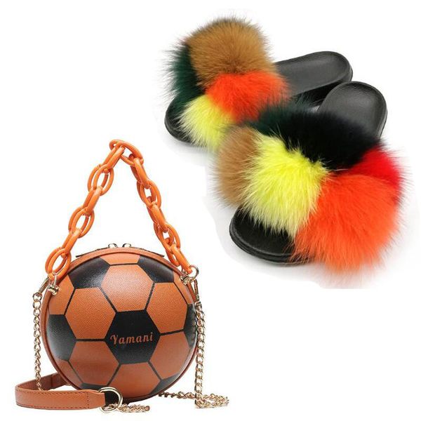 slippers basketball shaped wallet handbag ladies brand fluffy fur sandals designer shoulder bag fashion shoe set slides, Black
slippers basketball shaped wallet handbag ladies brand fluffy fur sandals designer shoulder bag fashion shoe set slides, Black