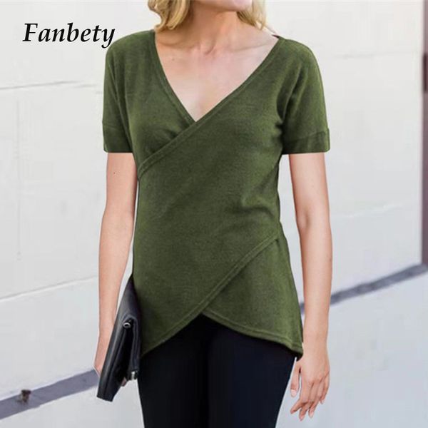women's blouses & shirts women elegant v neck slim irregular summer solid color short sleeve ladies shirt streetwear plus siz, White
women's blouses & shirts women elegant v neck slim irregular summer solid color short sleeve ladies shirt streetwear plus siz, White