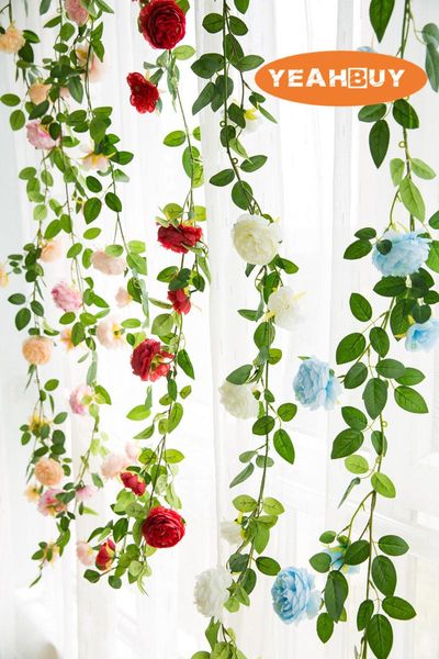 1pc 1.8m silk peony flower vine rattan artificial decorative rattan for wedding wall home garden background decoration flower
1pc 1.8m silk peony flower vine rattan artificial decorative rattan for wedding wall home garden background decoration flower