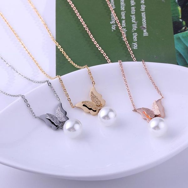 double butterfly necklaces for women rose gold animal charm necklace with pearl choker stainless steel jewelry gifts, Silver
double butterfly necklaces for women rose gold animal charm necklace with pearl choker stainless steel jewelry gifts, Silver