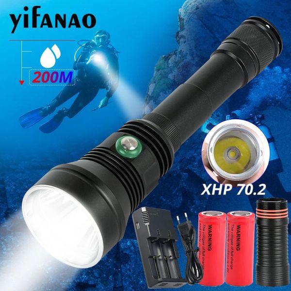 flashlights torches 7000lums high power diving scuba xhp70.2 professional led underwater torch 200m 26650 ipx8 waterproof dive lamp
flashlights torches 7000lums high power diving scuba xhp70.2 professional led underwater torch 200m 26650 ipx8 waterproof dive lamp
