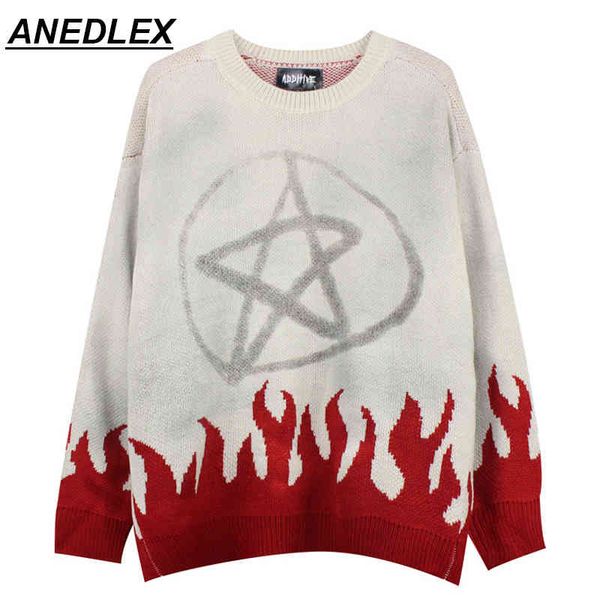 hip hop knitted sweater streetwear pentagram flame print harajuku pullover 2021 men autumn cotton casual white, Black;white
hip hop knitted sweater streetwear pentagram flame print harajuku pullover 2021 men autumn cotton casual white, Black;white