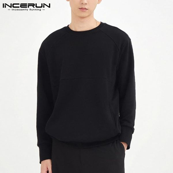 men's hoodies & sweatshirts incerun solid color men o neck 2021 long sleeve casual pullovers loose streetwear fashion korean s-5xl, Black
men's hoodies & sweatshirts incerun solid color men o neck 2021 long sleeve casual pullovers loose streetwear fashion korean s-5xl, Black