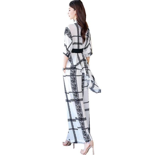 women's tracksuits ol chiffon wide leg pants set women summer 2021 fashion irregular plaid shirt lady zipper trouser 2 piece workwear f, Gray
women's tracksuits ol chiffon wide leg pants set women summer 2021 fashion irregular plaid shirt lady zipper trouser 2 piece workwear f, Gray