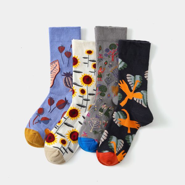 2021 new winter sock vintage flower print colorful knitted christmas harajuku women hip pop style cool socks nao9, Black;white
2021 new winter sock vintage flower print colorful knitted christmas harajuku women hip pop style cool socks nao9, Black;white