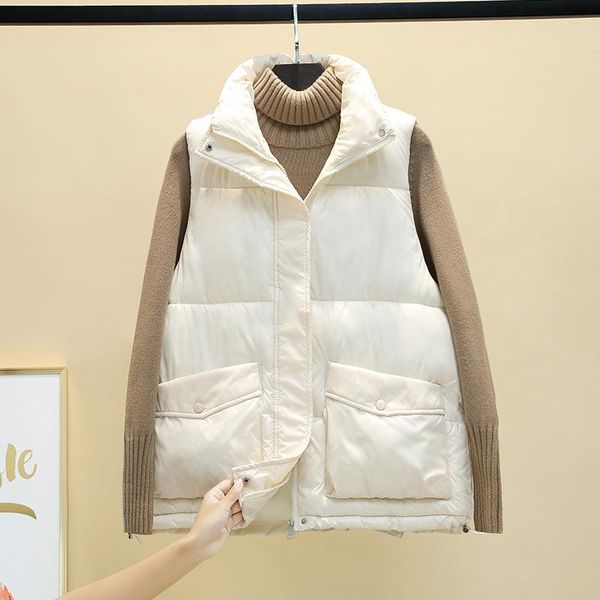 women's vests cotton vest jacket women short 2021 warm casual bread sleeveless waistcoat womens, Black;white
women's vests cotton vest jacket women short 2021 warm casual bread sleeveless waistcoat womens, Black;white