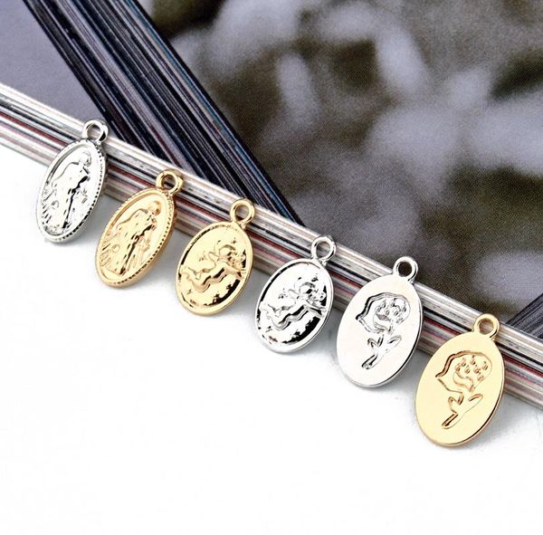 charms 10pcs vintage religious maria geometric portrait alloy diy coin charm bracelet necklace pendant jewelry findings making, Bronze;silver
charms 10pcs vintage religious maria geometric portrait alloy diy coin charm bracelet necklace pendant jewelry findings making, Bronze;silver