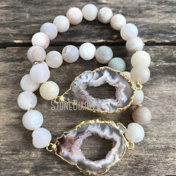 charm bracelets bm16198 druzy geode natural beaded stretch bracelet power bead healing crystal round beads jewelry, Golden;silver
charm bracelets bm16198 druzy geode natural beaded stretch bracelet power bead healing crystal round beads jewelry, Golden;silver