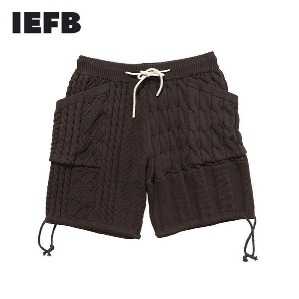iefb /men's wear 2021 summer tide knitting shorts male's elastic waist casual knee length pants with double pockets new 9y2348, White;black
iefb /men's wear 2021 summer tide knitting shorts male's elastic waist casual knee length pants with double pockets new 9y2348, White;black