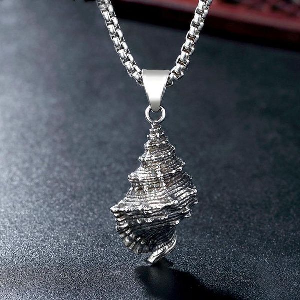 pendant necklaces unique stainless steel shell necklace for men women punk hip hop seashell fashion beach surfing jewelry gift, Silver
pendant necklaces unique stainless steel shell necklace for men women punk hip hop seashell fashion beach surfing jewelry gift, Silver