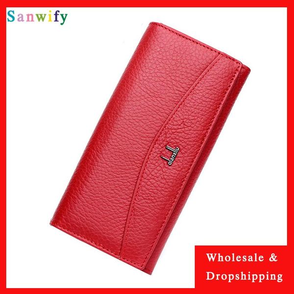 wallets 100% genuine leather wallet women coin purse female long clutch phone, Red;black
wallets 100% genuine leather wallet women coin purse female long clutch phone, Red;black